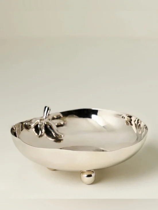 Anthropologie Damson Madder Steel Tomato Nut Bowl NEW - Picture 2 of 5